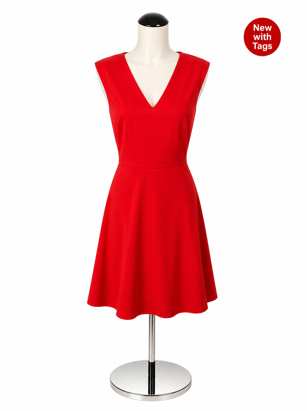 Draper James Red V-Neck Fit & Flare Dress Size 14 NWT